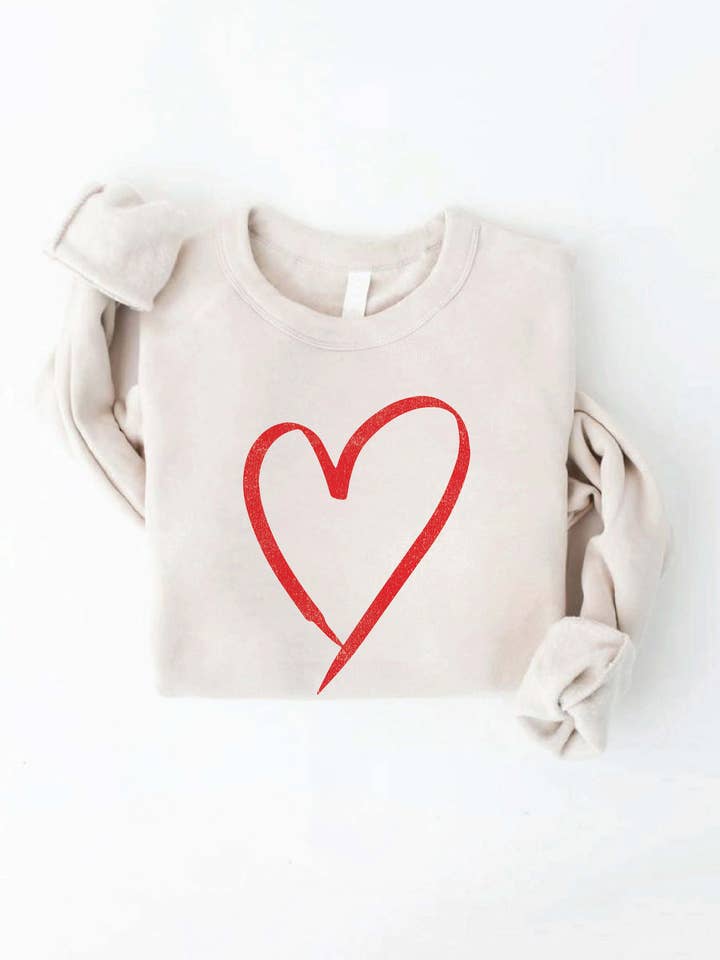 OAT COLLECTIVE - Wholesale Graphic Sweatshirt - Women's - HEART Graphic Sweatshirt0
