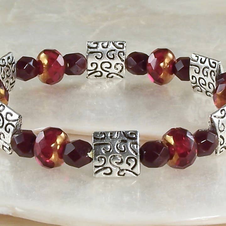 Jo Bird Jewelry – wholesale Beaded bracelet – Elastic Czech Bracelet - Fall Colors5