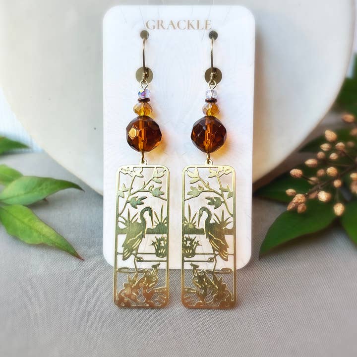 The Crane Wife Earrings for wholesale by Grackle Jewelry