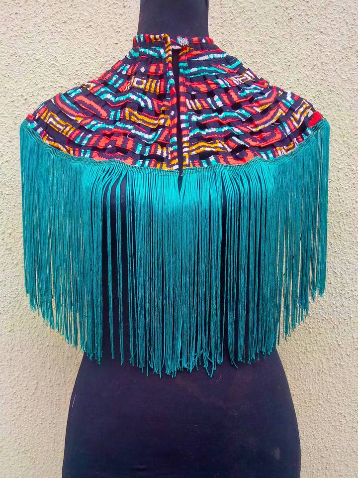 Dami Afrikanischer Druck Cape für den Großhandel von Nora's Needle