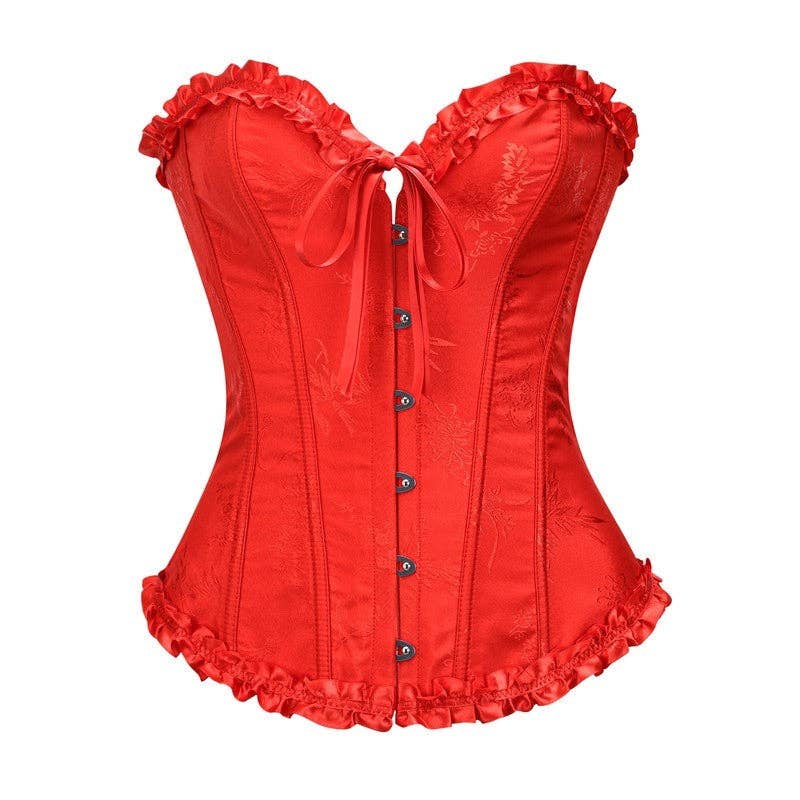 FurDecoration - Wholesale Corset - Women's - Solid Color Lace Corset Waist Trainer6