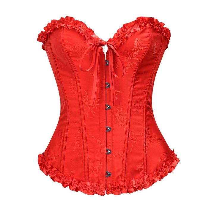 FurDecoration - Wholesale Corset - Women's - Solid Color Lace Corset Waist Trainer6