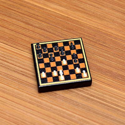 Chess Printed 2x2 Tile made using LEGO parts - B3 Customs for wholesale by B3 Customs