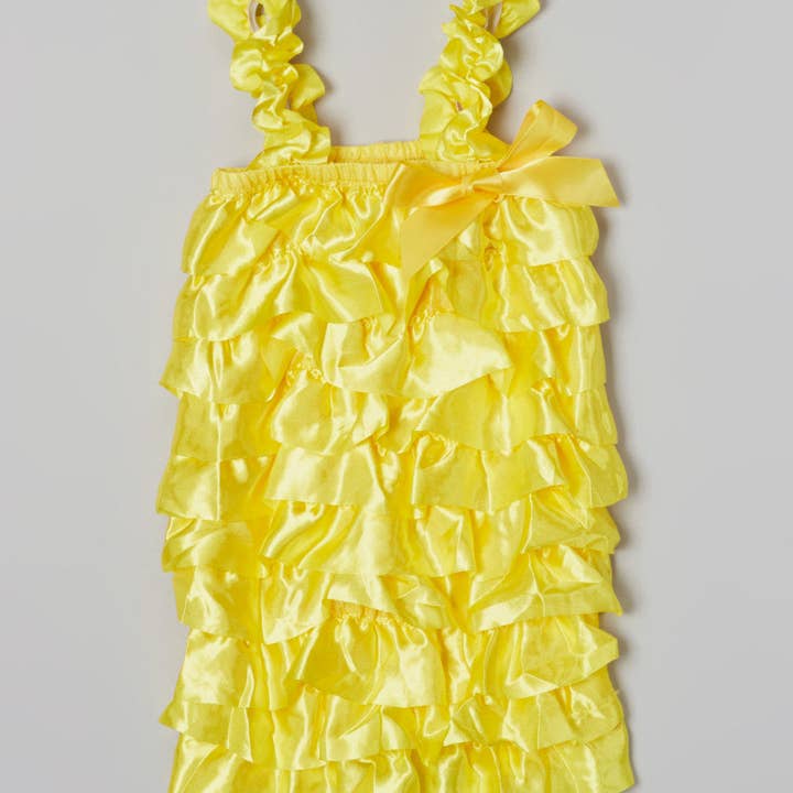 Macacão de Cetim Amarelo Vivo por atacado de Wenchoice