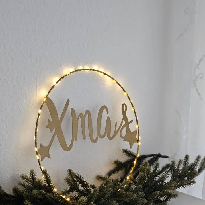 Meinposten – wholesale Juldekoration – Ljuskrona julbelysning LED varmvit juldekoration ring krans Ø 30 cm B-VARA