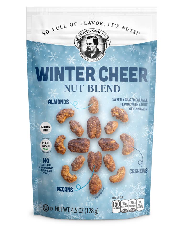 Winter Cheer Nut Blend (4.5oz x 6 Pack) for wholesale by Pear's Snacks