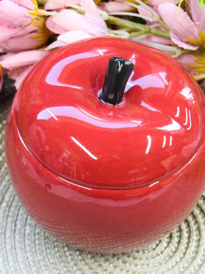 Red Apple Wax Burner for wholesale by Firefly Handmade Creations ltd