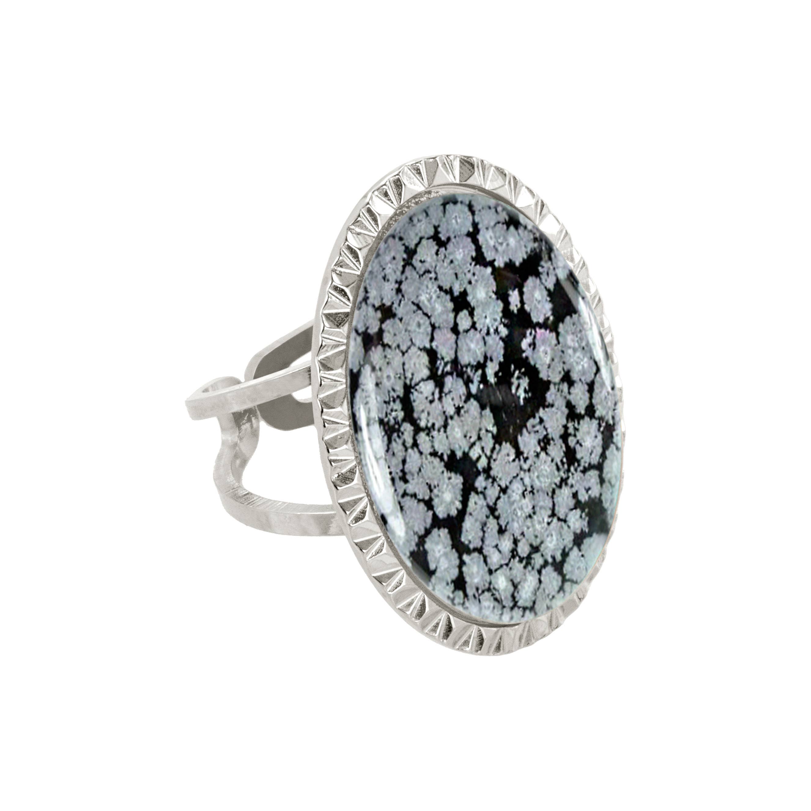 Lovelyday bijoux - Wholesale Cocktail/Statement Ring - Madame and Pierre ring — Made in France — Silver1