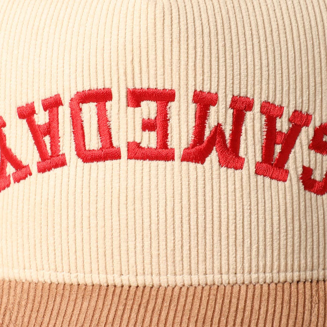 Fashion City - Wholesale Trucker Hat - Unisex - GAMEDAY Upside Down Trucker Corduroy Baseball Cap 30