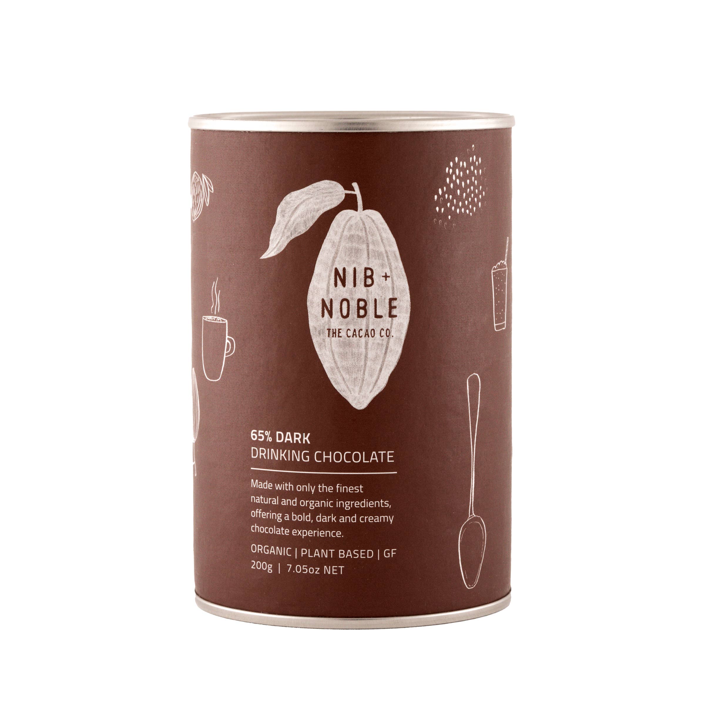 Nib and Noble - Wholesale Hot cocoa mix/kit - 65% Dark Organic Drinking Chocolate