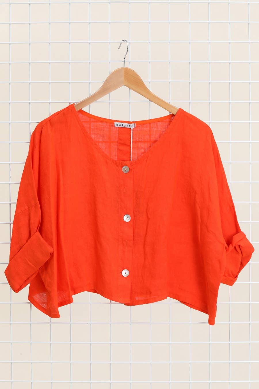 la maison des fibres naturelles - Wholesale Jacket - Women's - 3/4 sleeve linen jacket 906 100% linen13