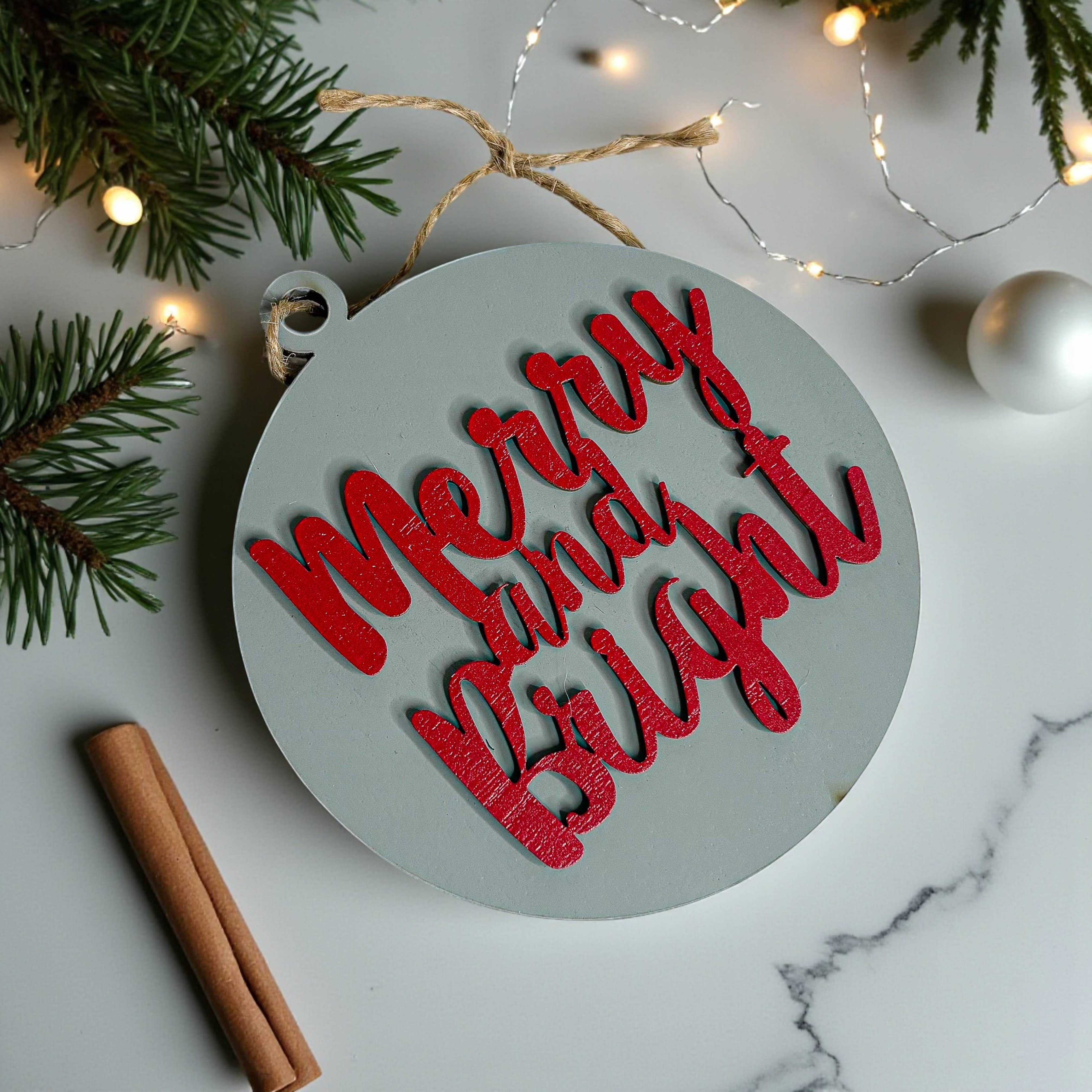 Gia Roma - Wholesale Ornament - Hanging Christmas Decor + Handmade Wooden Ornament Funny178