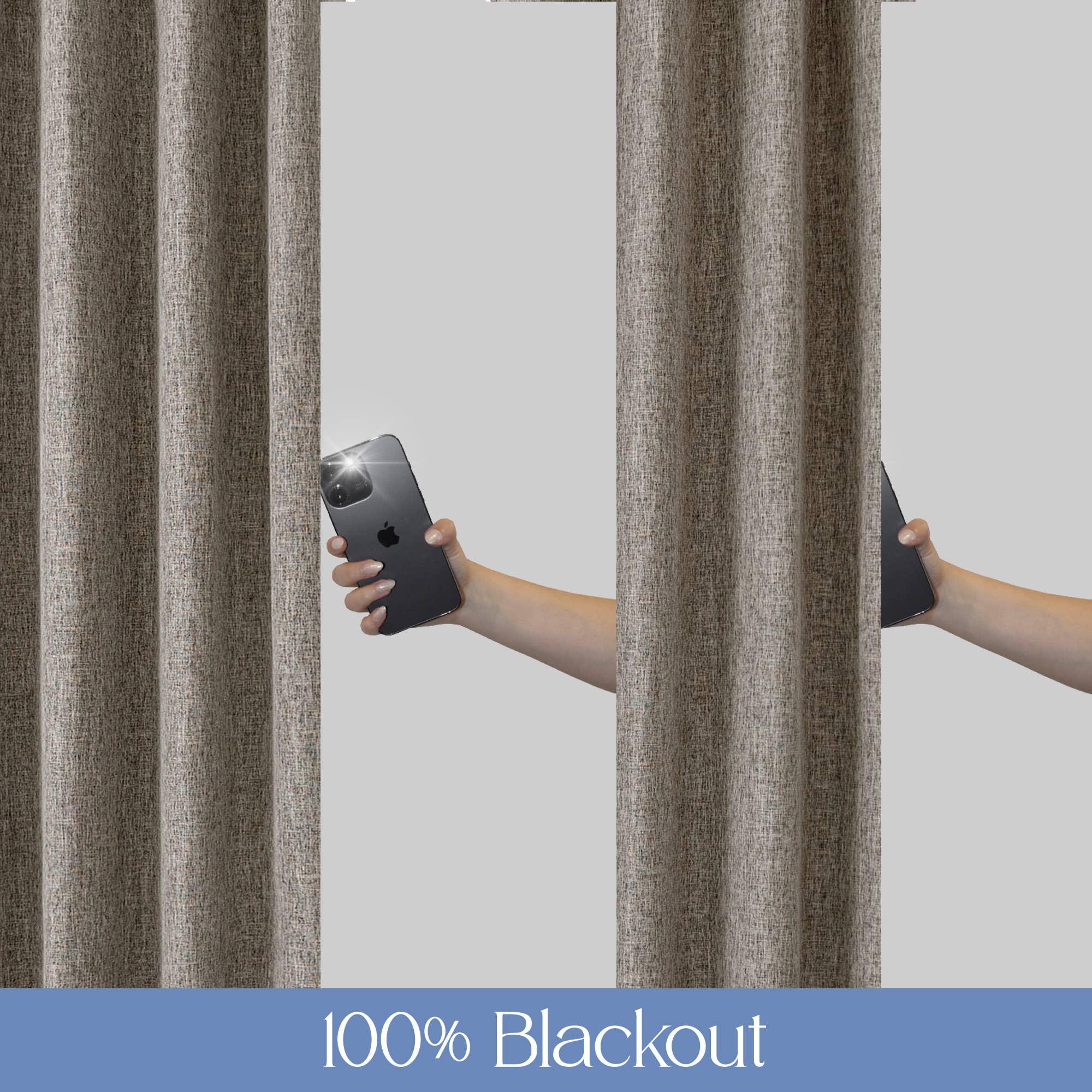 Awesome Home – Großhandel Vorhang – Verdunkelungsvorhänge mit Leinenstruktur und Ösen, 2 Paneele4