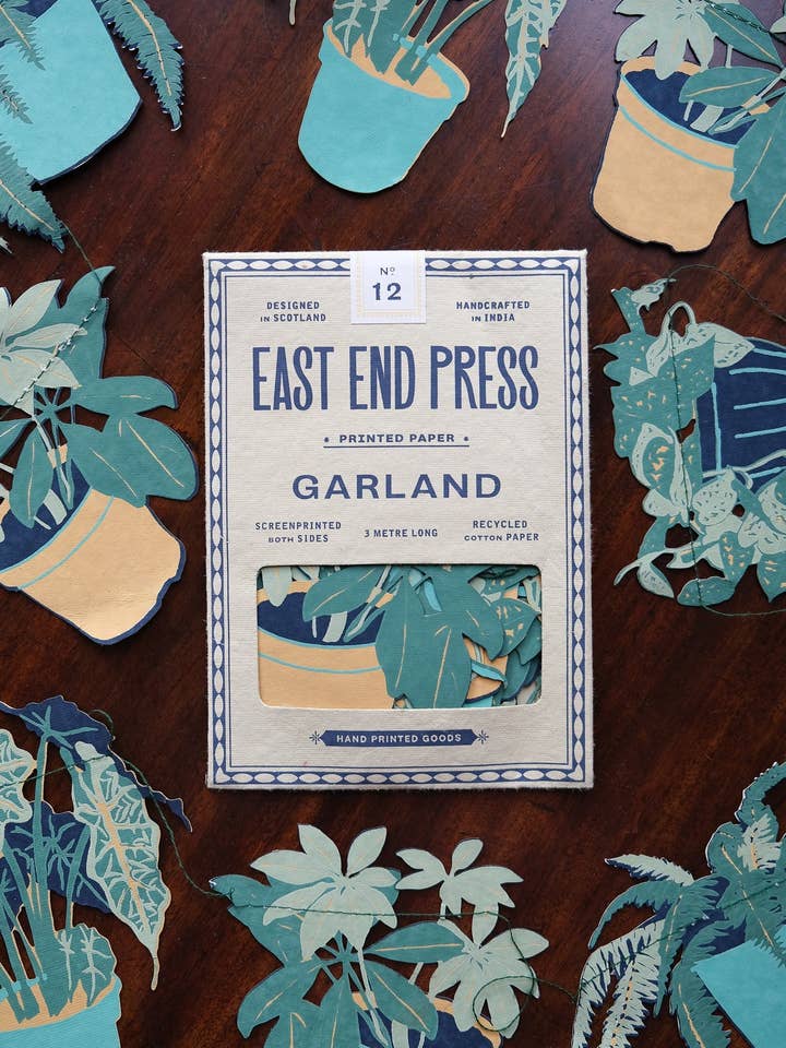 HOUSEPLANTS SEWN GARLAND for wholesale by East End Press