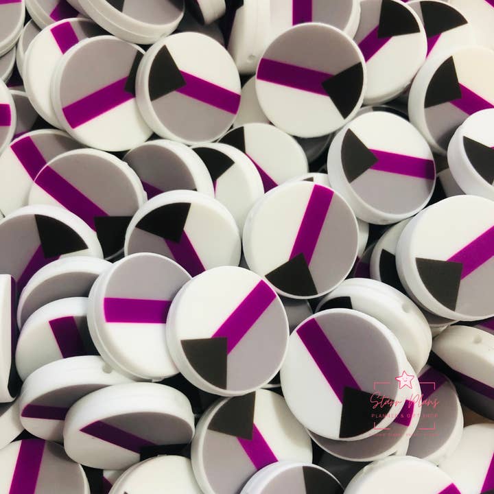 Demisexuell stolthetsflagga || Silikonfokalpärla för wholesale av Starr Plans