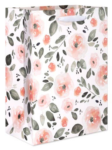 Large Wedding Gift bag, Watercolor floral for wholesale by DICKENS INC.