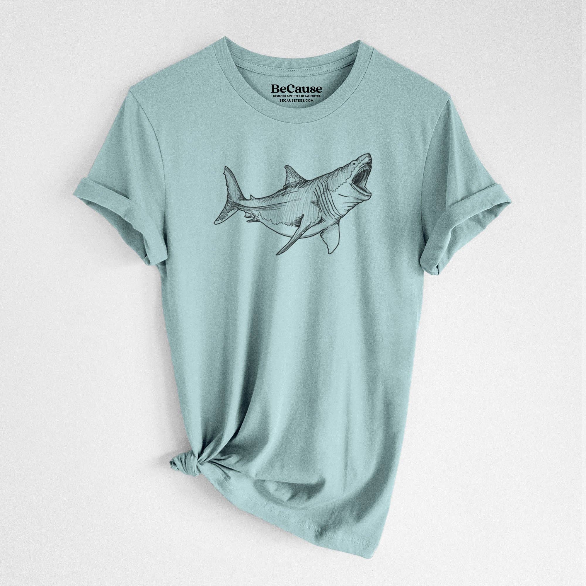 Because Tees - Vente T-shirt sérigraphié – unisexe - Mégalodon - Otodus Megalodon - T-shirt unisexe à col rond 100 % coton léger1