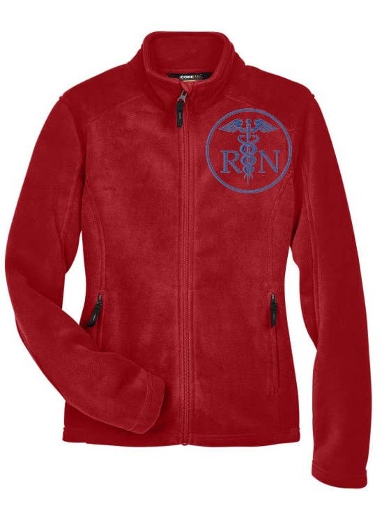 PLom 614 Designs & Apparel - Wholesale Jacket – Women's - Nurse Personalized Full Zip Fleece Jacket, Monogrammed Full Unisex Size Jacket, Nurse Gift, Gift for Her, Pick your Logo, Plom 614 Designs2