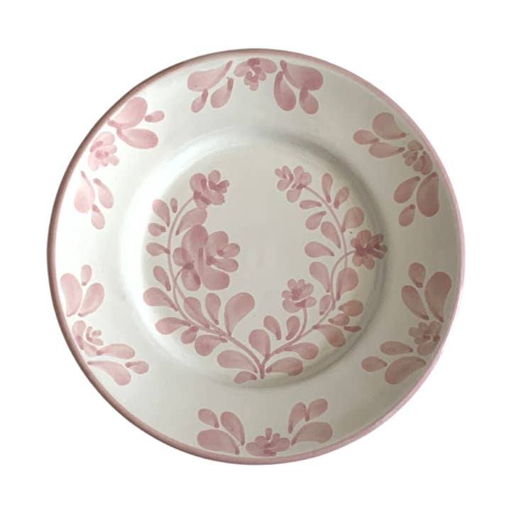Ceramic plate pink floral print - Grazia for wholesale by Molleni