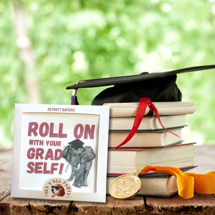 Hey Y'all Party - Wholesale Disposable Napkin - Roll on with Your Grad Self Graduation Napkins