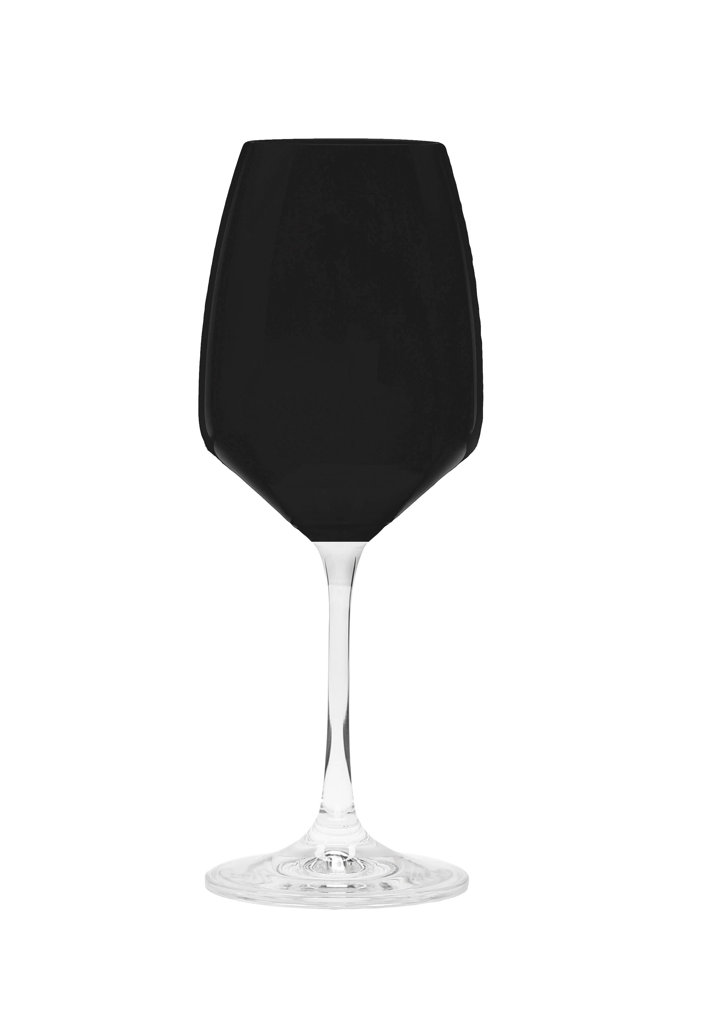 CLASSIC TOUCH DECOR INC. - Wholesale Wine Glass - Set of 6 Black Wine Glasses with Clear Stem0
