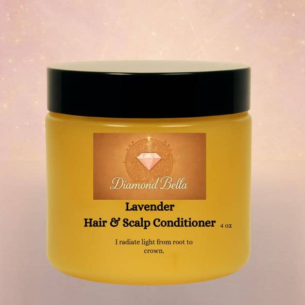 Balsamo per Capelli e Cuoio Capelluto alla Lavanda per Bambini, 4 OZ, Prodotto negli USA per la vendita all'ingrosso da parte di Diamond Bella