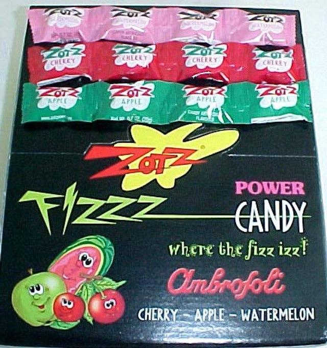 I Got Your Candy - Wholesale Hard Candy - Zotz Fizz Candy .33oz - 48ct