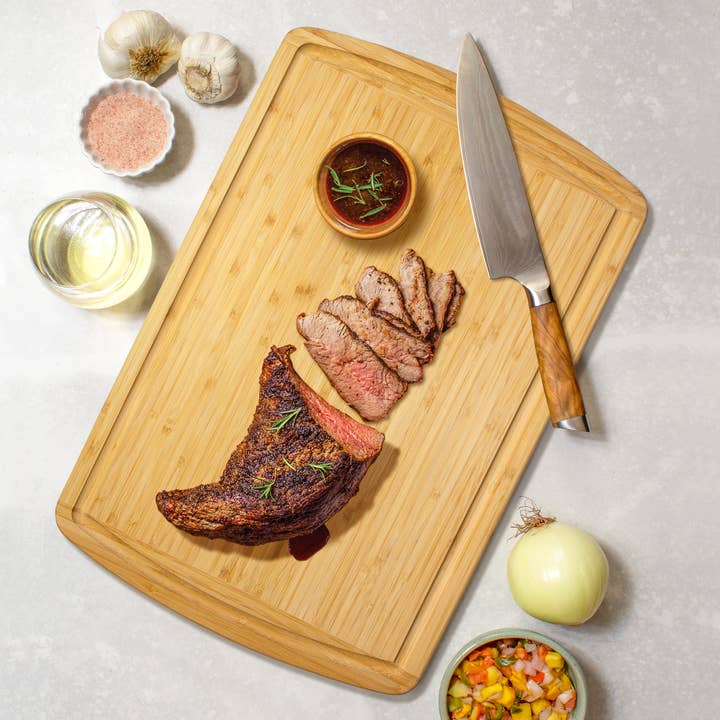Totally Bamboo - Wholesale Cutting Board - Malibu Groove Bamboo Cutting Board with Juice Groove