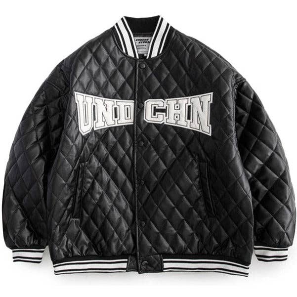 Jaqueta bomber com padrão em losango por atacado de Vanida Dang