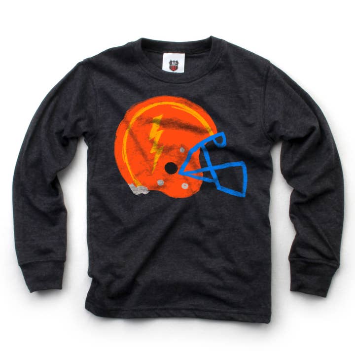 Wes and Willy Boys Football Helmet Graphic Tee for wholesale by Wes and Willy