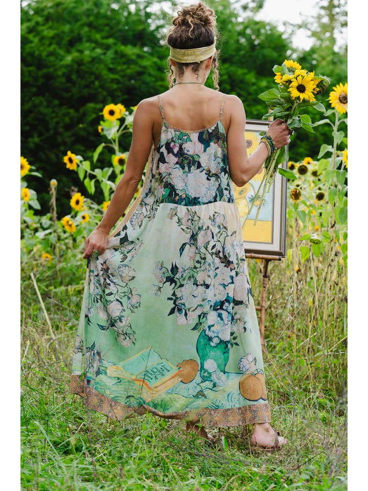 Market of Stars (USA) - Wholesale Dress - Women's - I Paint My Dream Van Gogh Bohéme Long Maxi Slip Dress1