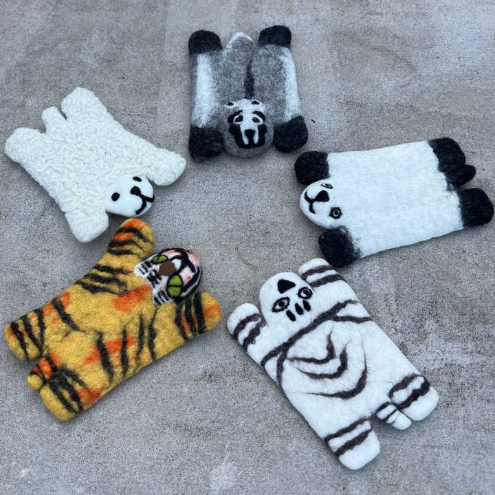 Lungta Imports - Wholesale Coasters - Fair Trade Animal Felt Ball Tea Coasters, Cup Mug Coasters14