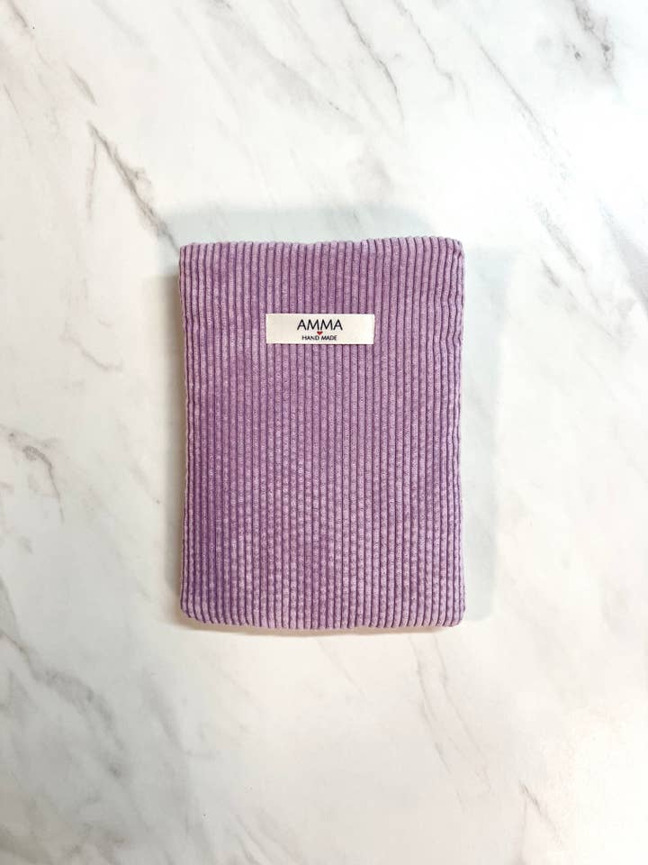 Funda para libro de pana lavanda para venta al por mayor de AMMA