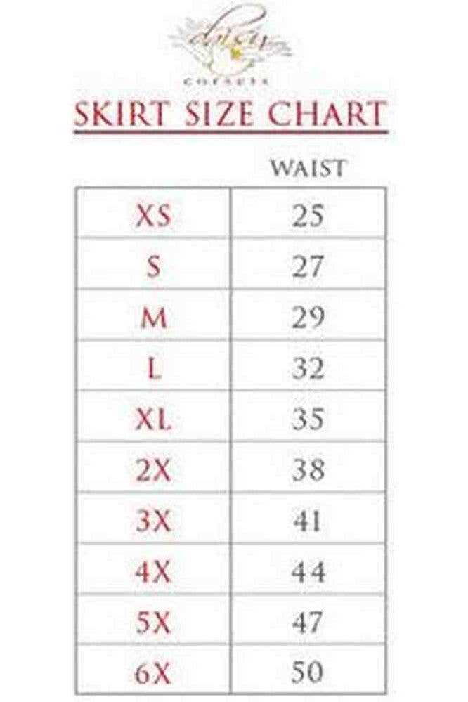 Daisy Corsets – Saia - Mulher por atacado – Cânios Verdes Impressão Gothic Estregue Saia Lycra1