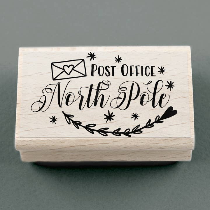 Stempel Post Office North Pole 60 x 35 mm für den Großhandel von Merry and Bright