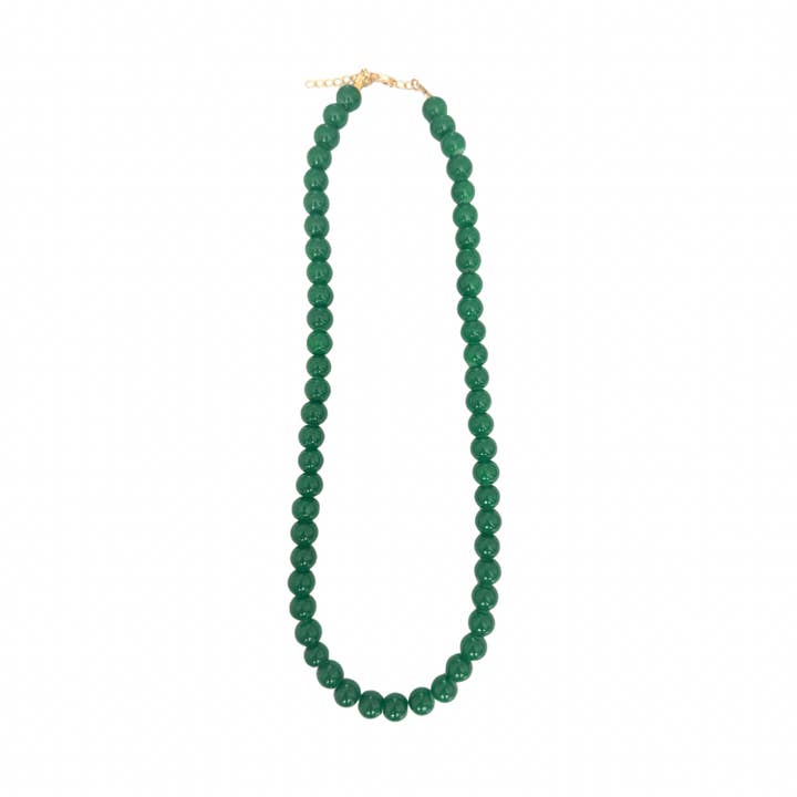 Coco's Beads and Co - Wholesale Beaded/Pearl Necklace - The Colette Necklace- Dark Green0