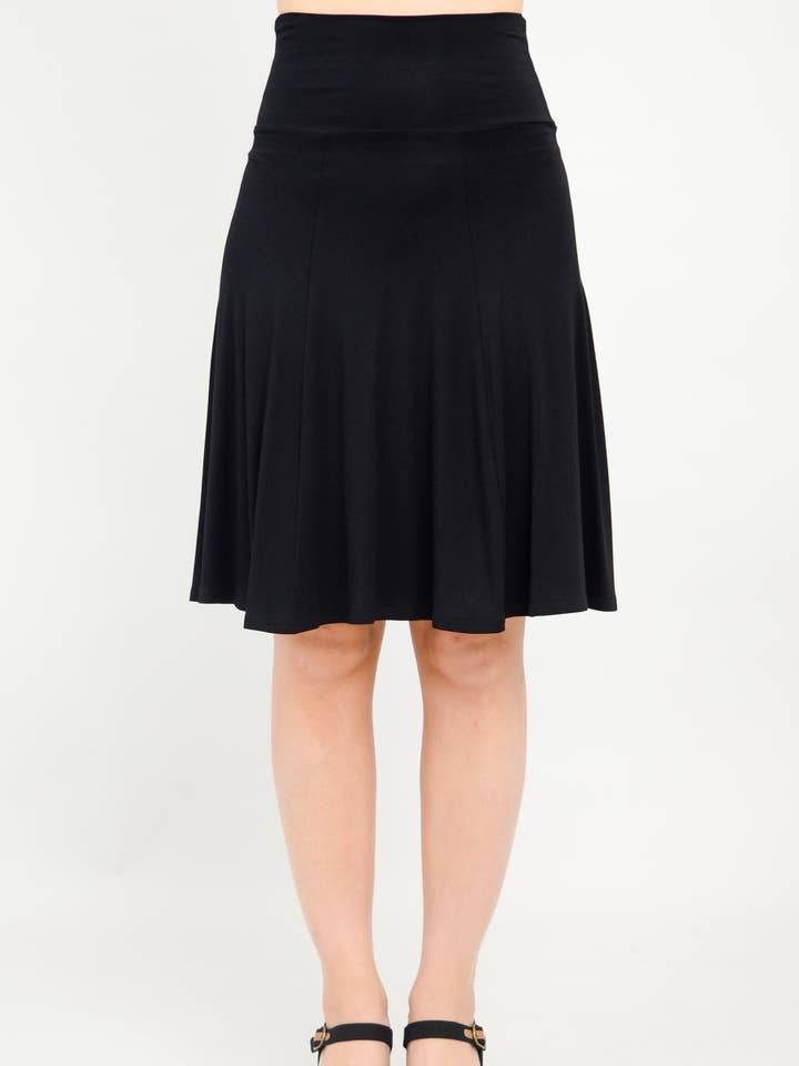 Jupe Aly, Noir, Bambou pour la vente par Blue Sky Clothing Co LLC