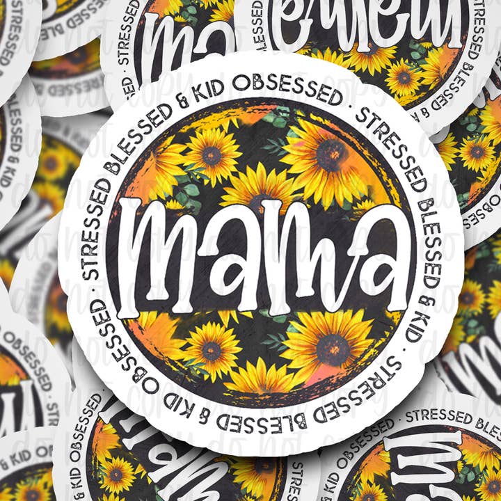 Autocollant découpé Mama Circle Délai de traitement de 3 à 5 jours ouvrables pour la vente par It's Transfer Time