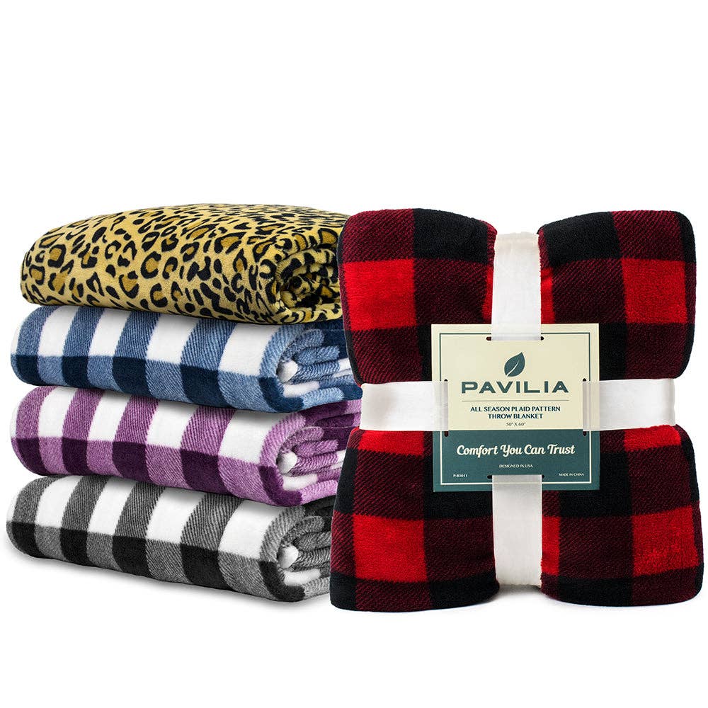 Pavilia – Engroshandel Tæppe – Rutemønstret fleeceplaid i microfiber35