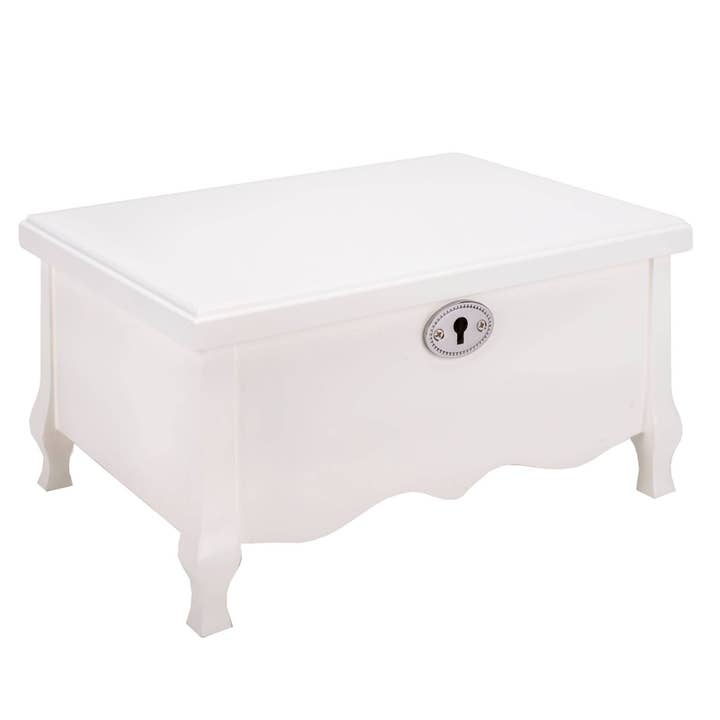 Dicksons - Wholesale Jewelry Box/Organizer - Kids - Ballerina White 8 x 6 MDF and Velvet Musical Jewelry Box1