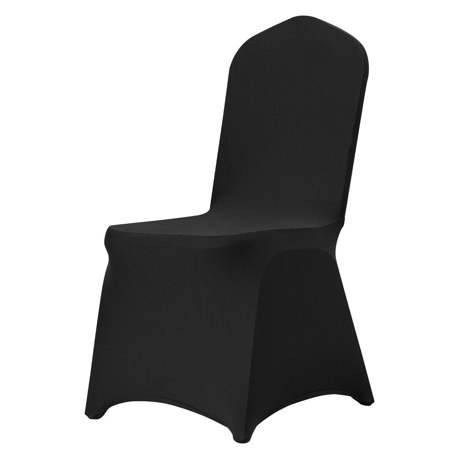 Black Stretch Spandex Folding Chair Covers, Universal Fitted Chair Cover, Removable Washable Protective Slipcovers, for Wedding, Holiday, Banquet, Party, Celebration, Dining (50PCS Black) for wholesale on Faire8