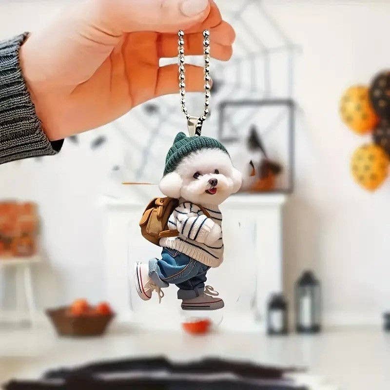 FurDecoration - Wholesale Keychain - Women's - Creative Dog Backpack Keychain Pendant1
