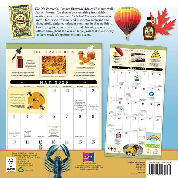 Sellers Publishing - Wholesale Calendar - The Old Farmer’s Almanac Calendar of Everyday Advice 2026 1
