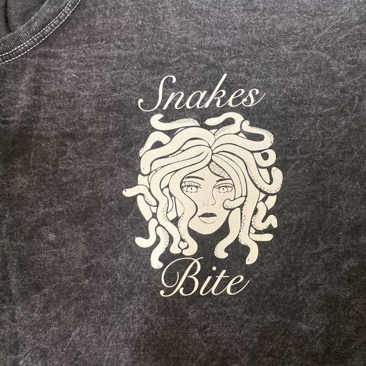 AstroManatee Shop - Wholesale Screen Printed T-Shirt - Unisex - Snakes Bite Medusa Gorgon Screen Print Unisex T-shirt2