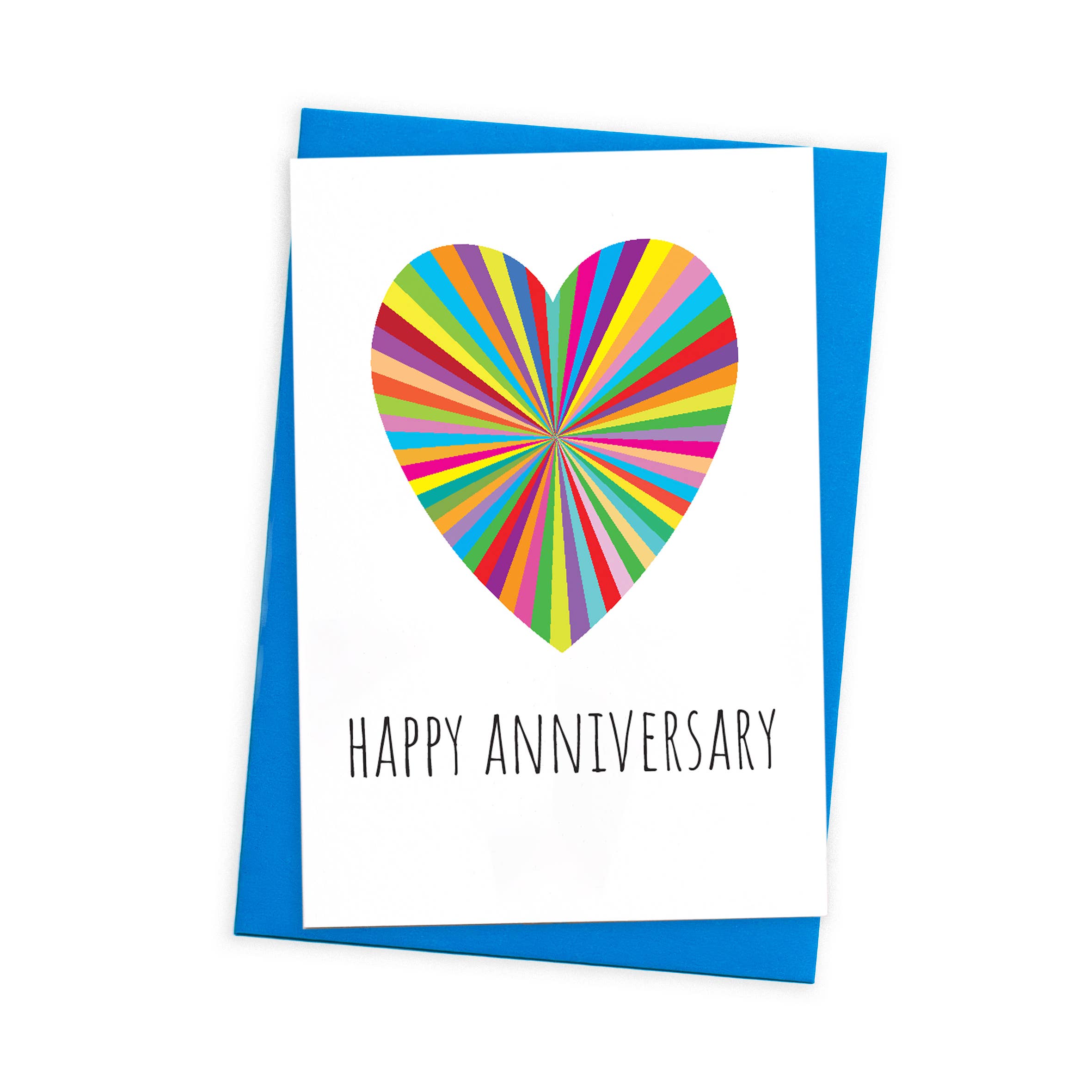 size3art - Wholesale Anniversary card - Bright Anniversary Card with Coloured Envelope