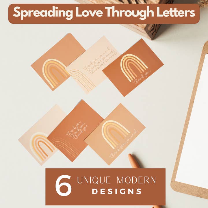 Lain & Lou - Wholesale Thank You Card - Rainbow Boxed Thank You Cards Bulk | 30 Pack with Envelopes5