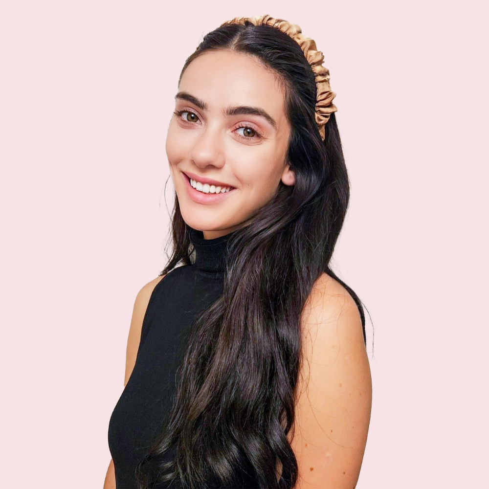 GRACE & COMPANY - Vente Bandeau – femme - Bandeau en satin froncé Gemma - Prune2