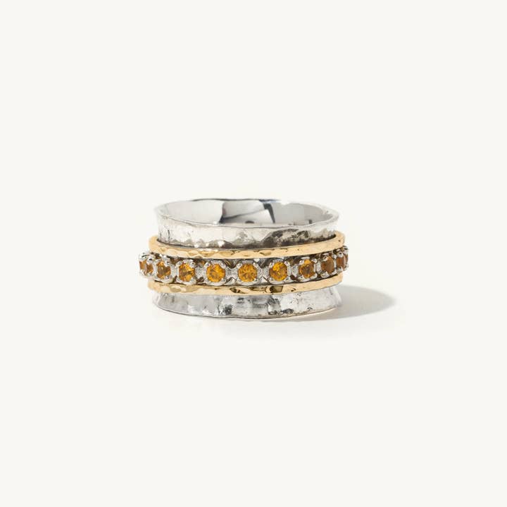 Aria Spinner Ring - Citrine for wholesale by Ideaure Jewelry