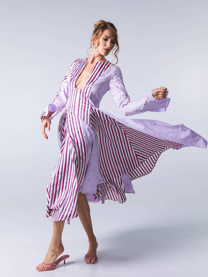 Abito scacco e righe per la vendita all'ingrosso da parte di simona bonacci