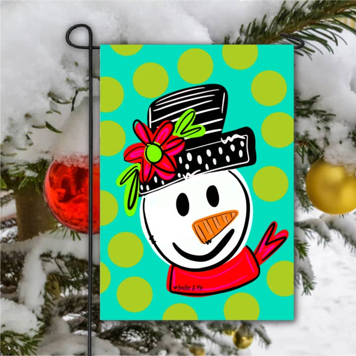 Baxter & Me - Wholesale Flag - Whimsical Snowman Garden Flag